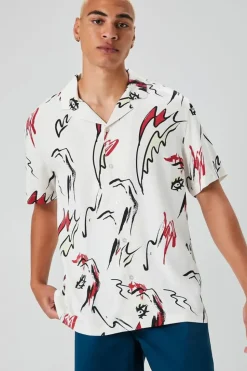 Abstract Doodle Print Shirt