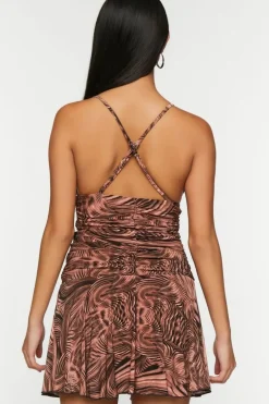 Abstract Fit & Flare Mini Dress