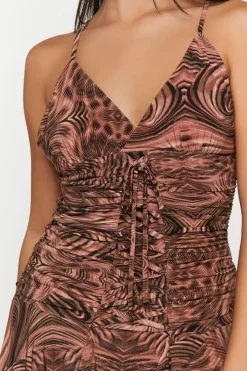 Abstract Fit & Flare Mini Dress