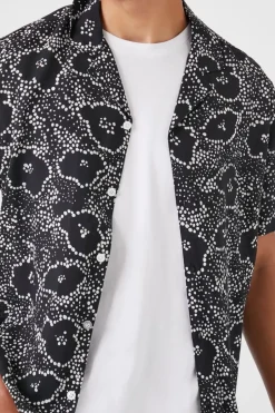 Abstract Floral Print Shirt