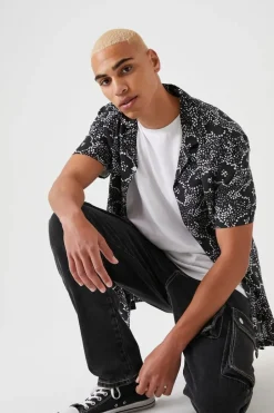 Abstract Floral Print Shirt