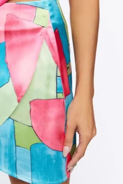 Abstract Geo Print Mini Skirt