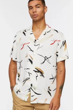 Abstract Paint Stroke Print Shirt