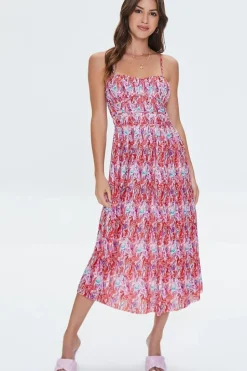 Abstract Print Cami Midi Dress