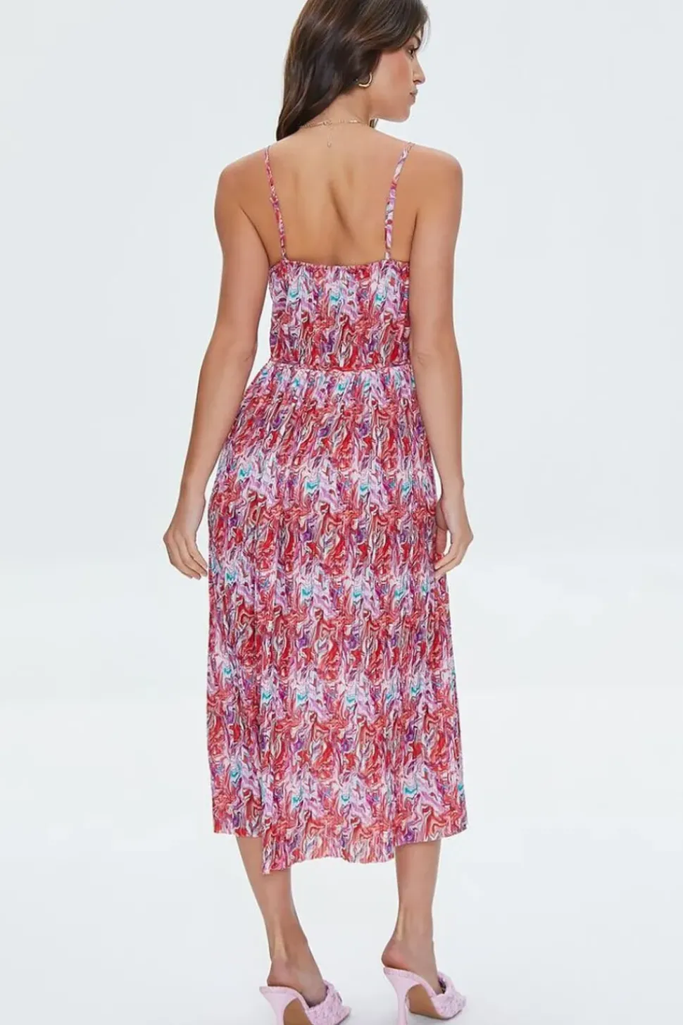 Abstract Print Cami Midi Dress