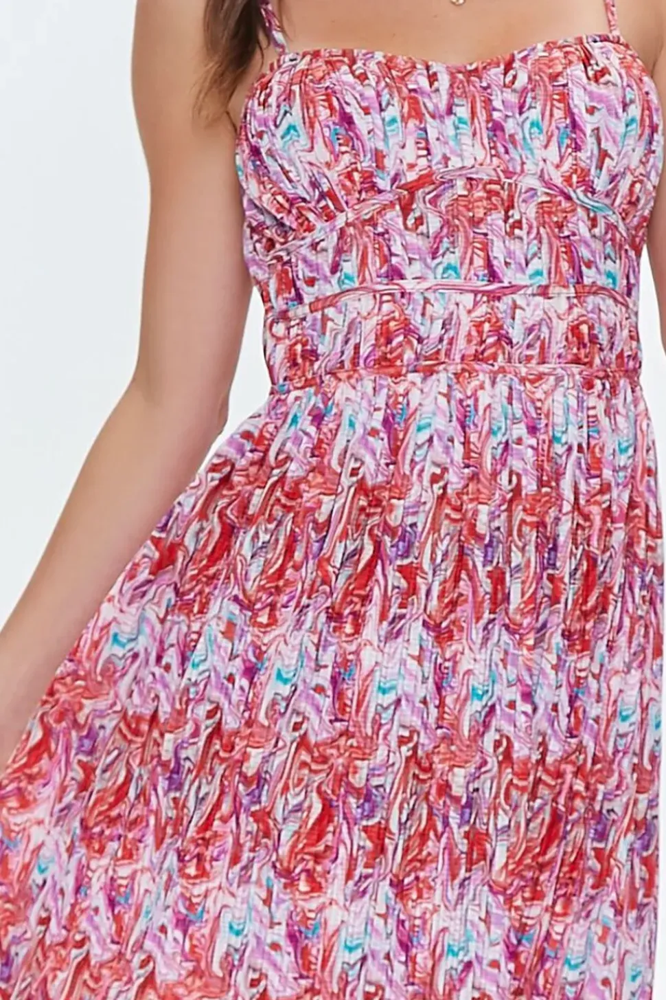 Abstract Print Cami Midi Dress