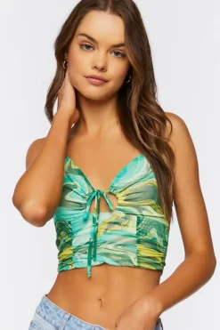 Abstract Print Cropped Cami