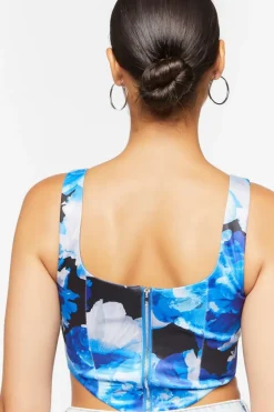 Abstract Print Crop Top