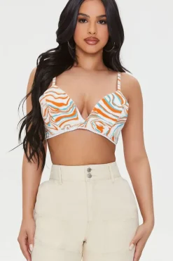 Abstract Print Crop Top