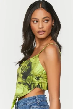 Abstract Print Handkerchief Cami