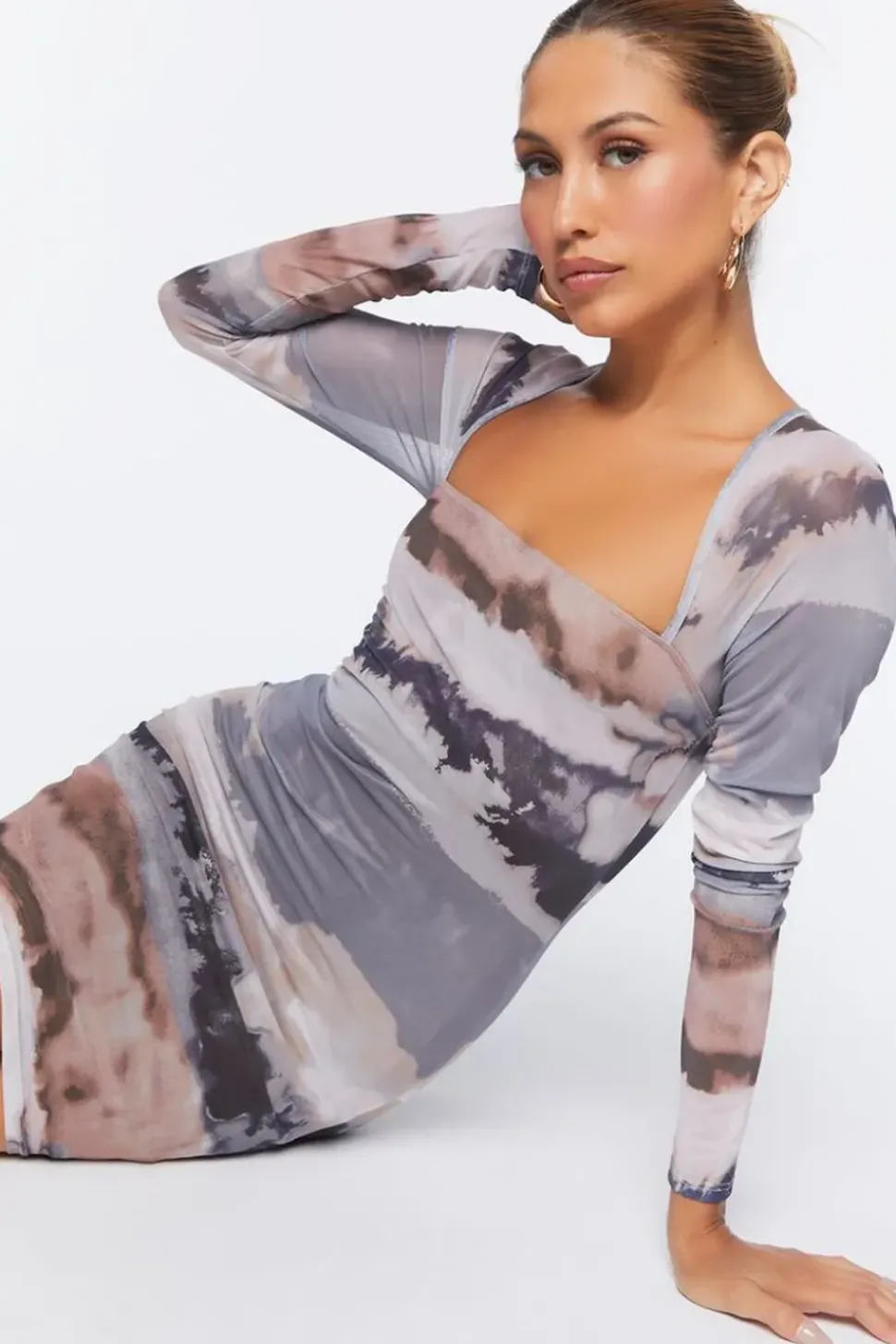 Abstract Print Mini Dress