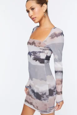 Abstract Print Mini Dress