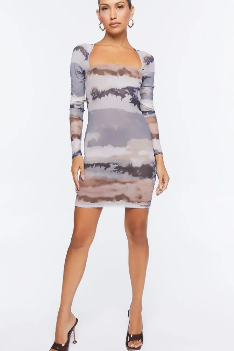 Abstract Print Mini Dress
