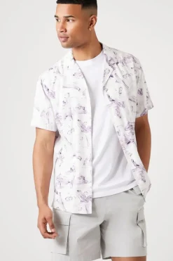 Abstract Print Rayon Shirt