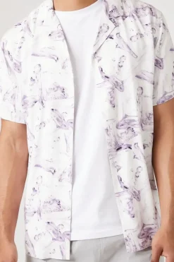 Abstract Print Rayon Shirt