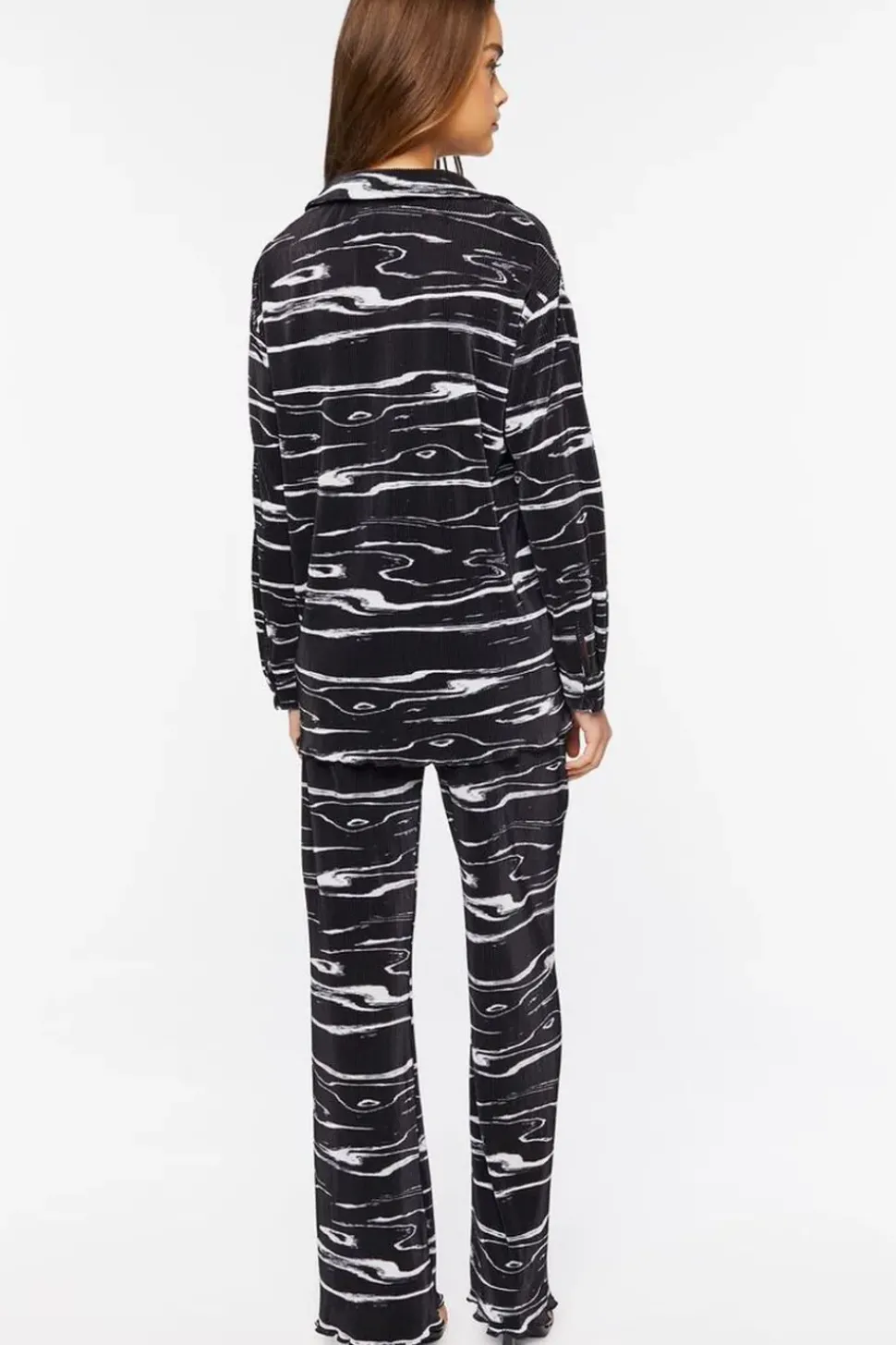 Abstract Print Shirt & Pants Set