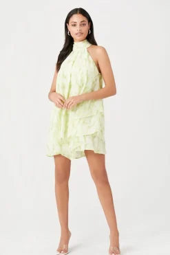 Abstract Print Swing Mini Dress