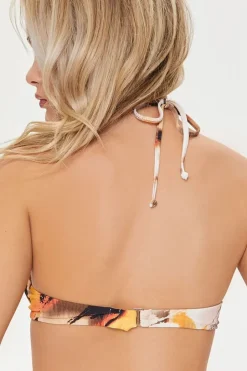 Abstract Print Underwire Bikini Top