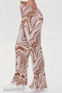 Abstract Print Wide-Leg Pants