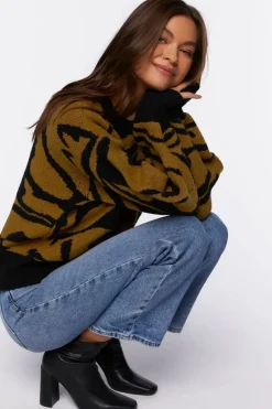 Abstract Striped Sweater