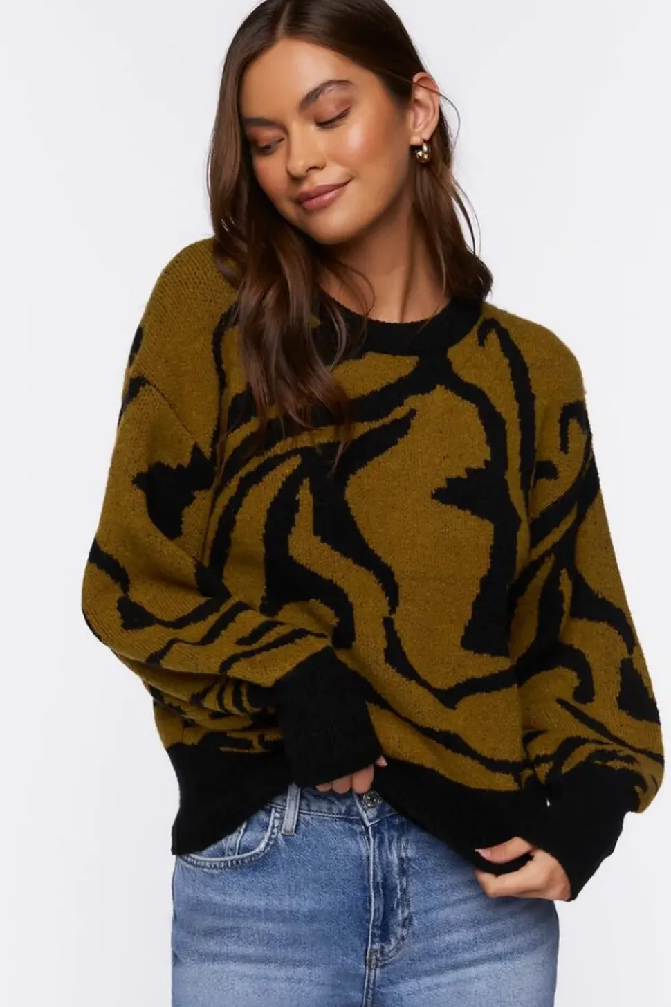 Abstract Striped Sweater