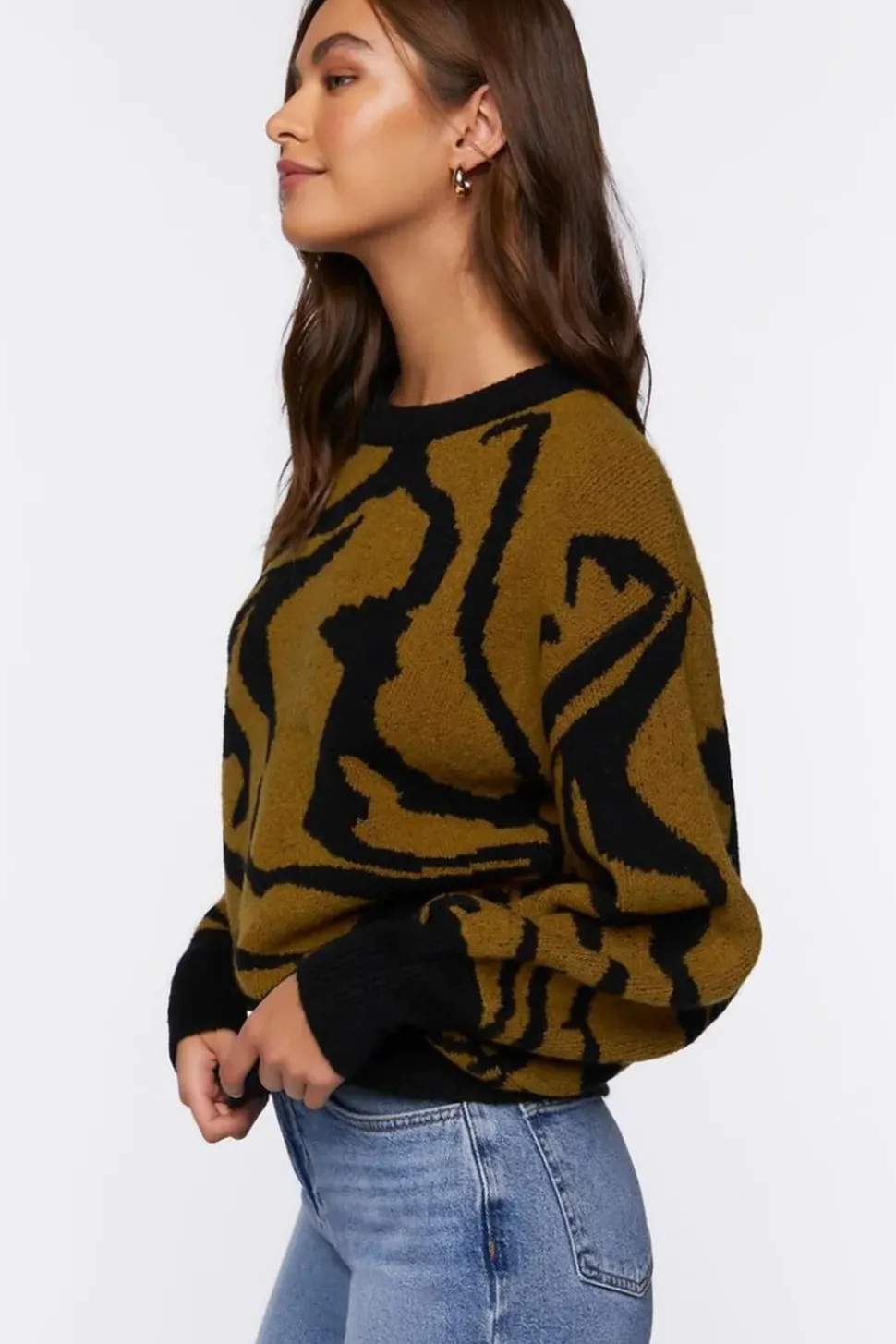 Abstract Striped Sweater