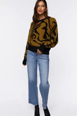 Abstract Striped Sweater