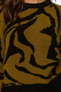 Abstract Striped Sweater