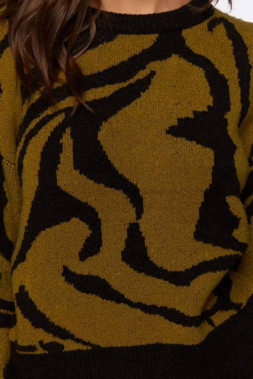 Abstract Striped Sweater