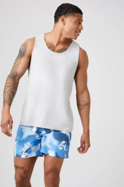 Abstract Water Print Swim Trunks