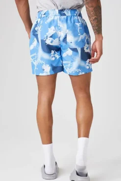 Abstract Water Print Swim Trunks