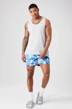 Abstract Water Print Swim Trunks