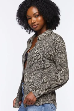 Abstract Zebra Print Shirt