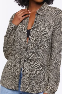 Abstract Zebra Print Shirt