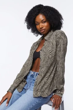 Abstract Zebra Print Shirt