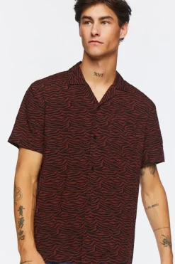 Abstract Zebra Short-Sleeve Shirt