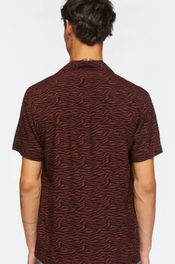 Abstract Zebra Short-Sleeve Shirt