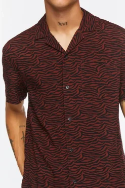 Abstract Zebra Short-Sleeve Shirt