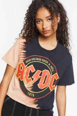 Acdc Graphic Cropped Tee