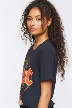 Acdc Graphic Cropped Tee