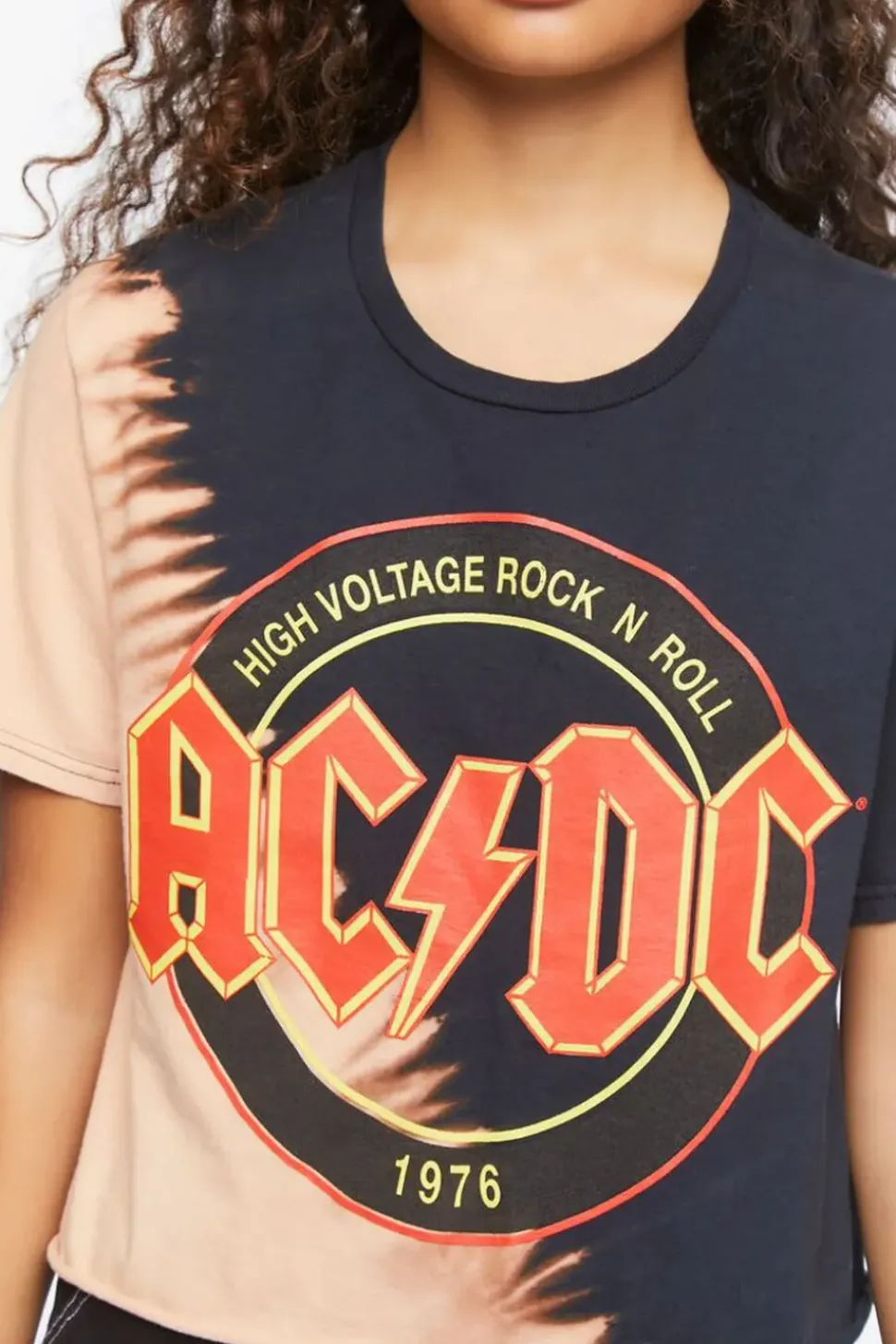 Acdc Graphic Cropped Tee
