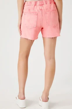 Acid Wash Denim Shorts