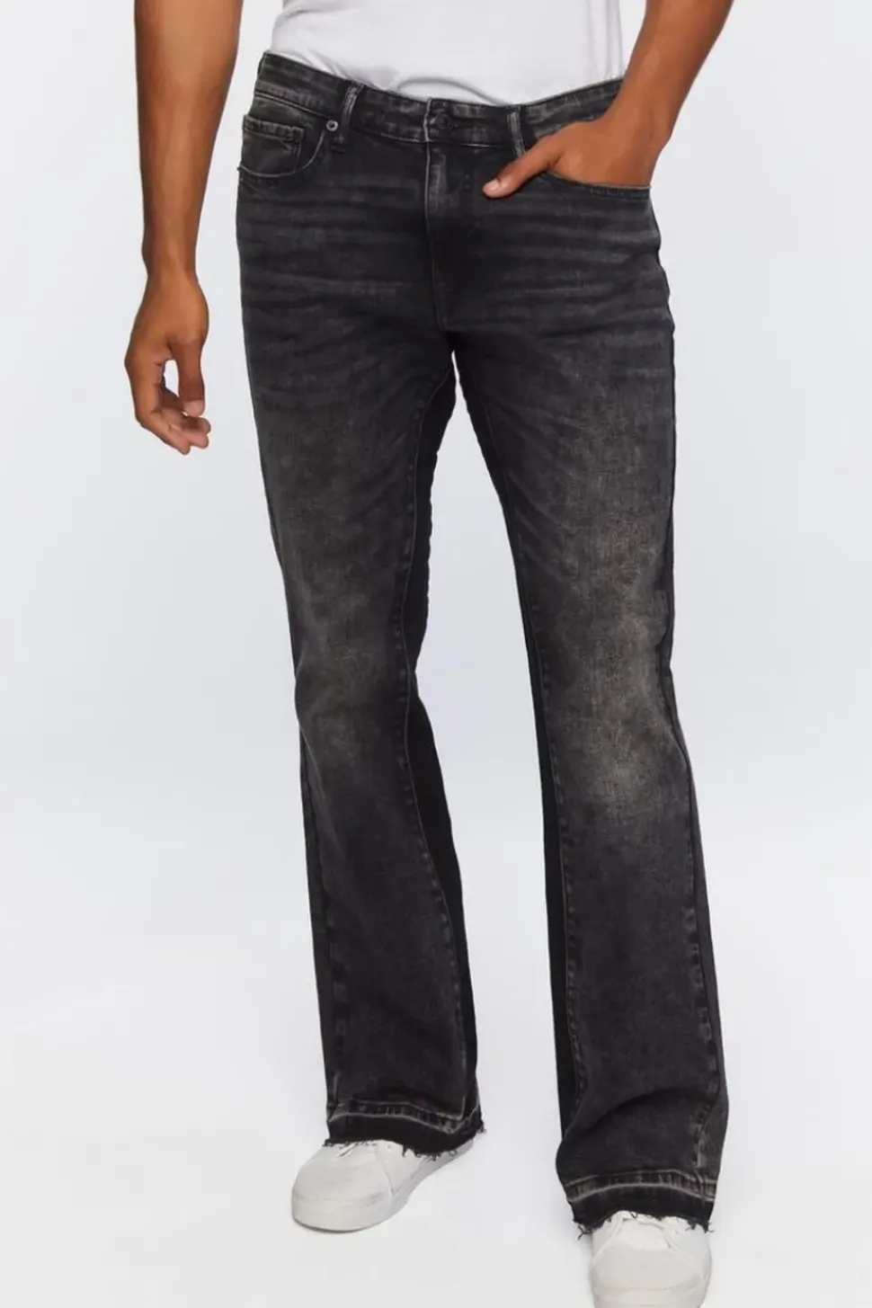 Acid Wash Flare Jeans