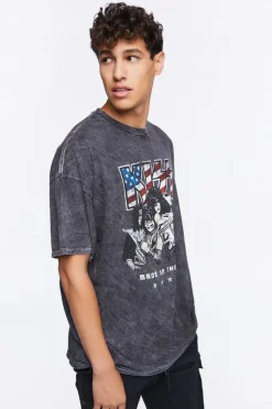 Acid Wash Kiss Graphic Tee