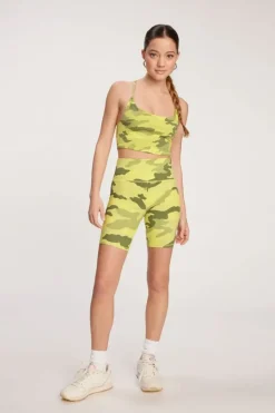 Active Camo Print Biker Shorts