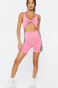 Active Checkered Seamless Romper