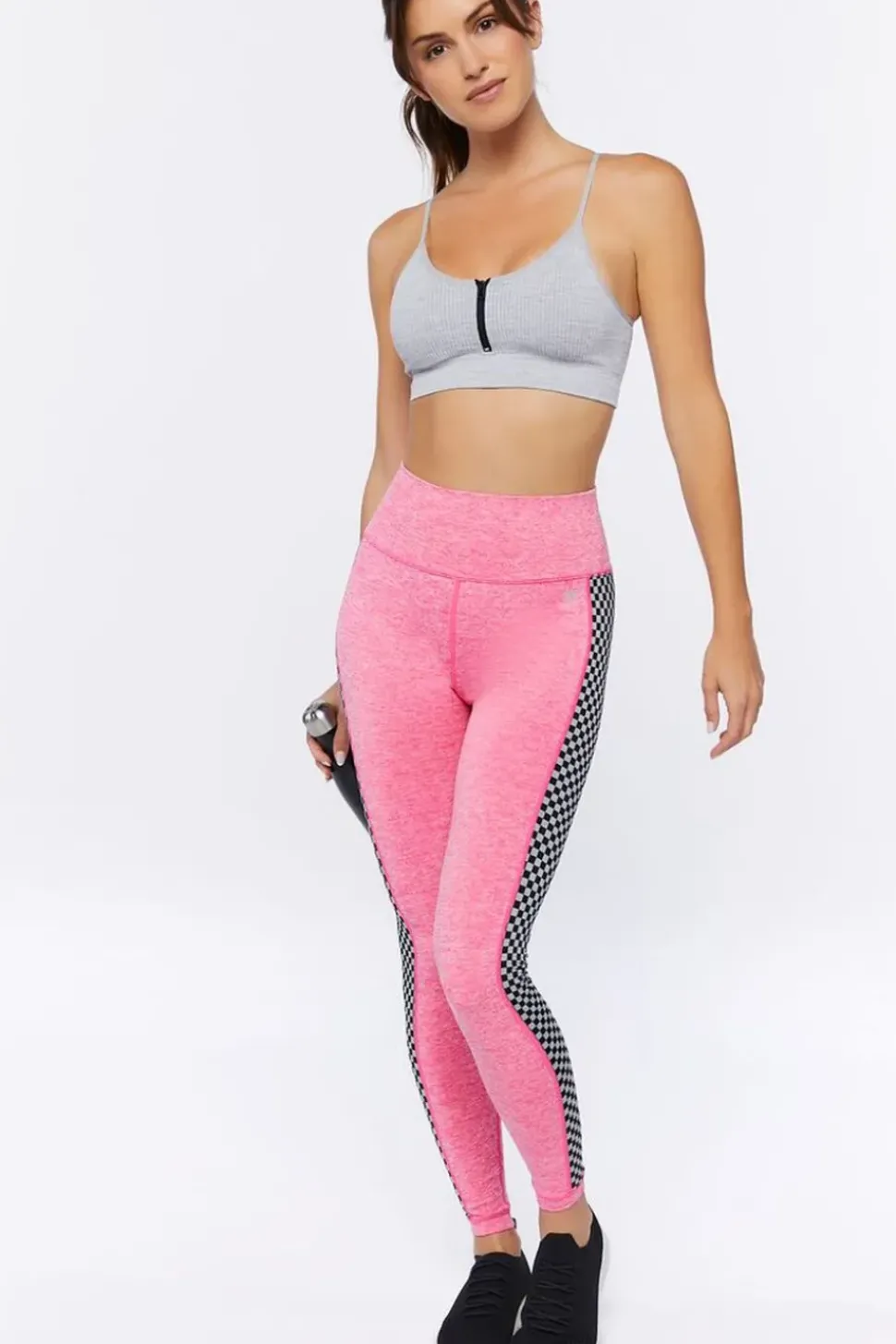 Active Checkered-Trim Leggings