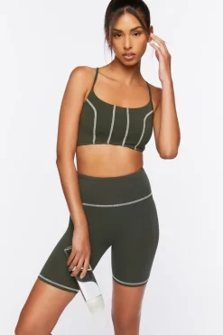 Active Contrast-Trim Biker Shorts