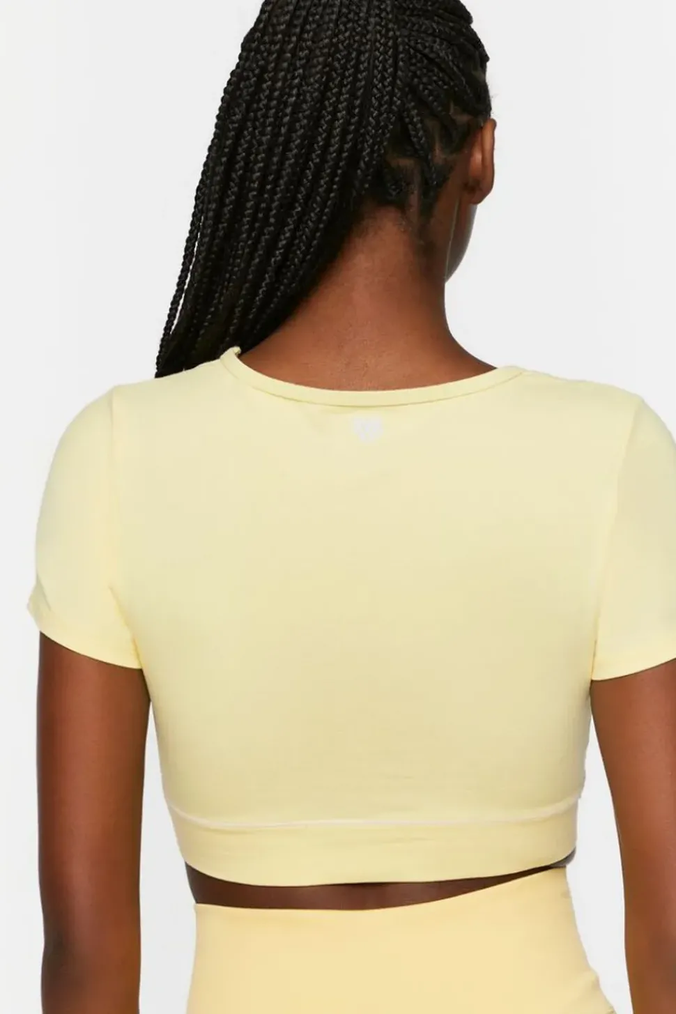 Active Contrast-Trim Crossover Crop Top