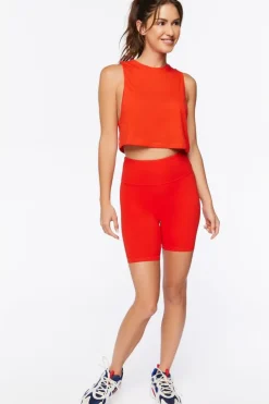 Active Cotton-Blend Biker Shorts